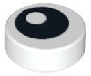 98138pb007 - Tile, Round 1 x 1 with Black Eye with Pupil Pattern