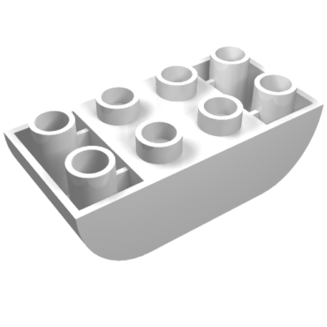 98224 - Duplo, Brick 2 x 4 Slope Curved Inverted Double