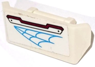 98834pb40L - Vehicle, Spoiler with Bar Handle with Medium Azure Spider Web and Magenta Armor Plate Pattern Model Left Side (Sticker) - Set 76115