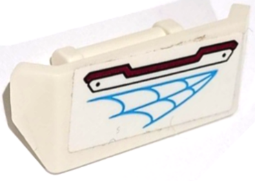 98834pb40R - Vehicle, Spoiler with Bar Handle with Medium Azure Spider Web and Magenta Armor Plate Pattern Model Right Side (Sticker) - Set 76115