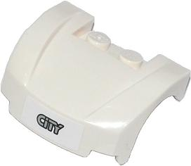 98835pb008 - Vehicle, Mudguard 3 x 4 x 1 2/3 Curved Front with Gray 'CITY' on White Background Pattern (Sticker) - Set 60057