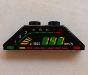 BA216pb02 - Stickered Assembly 4 x 1 x 1 with Speed Display Pattern (Sticker) - Set 8880 - 2 Slope 45 2 x 1