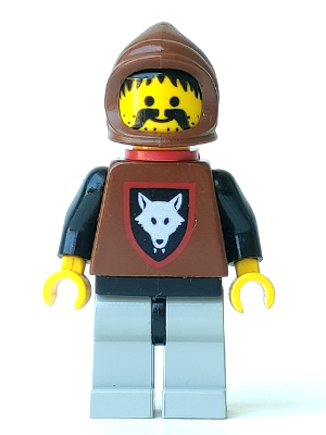 cas252 - Wolfpack - Moustache, Black Arms and Light Gray legs, Brown Hood and Red Cape