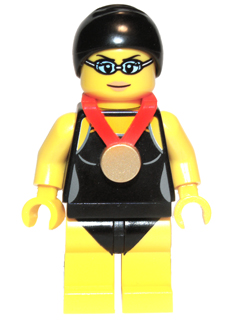 col097 - Swimming Champion, Series 7 (Minifigure Only without Stand and Accessories)