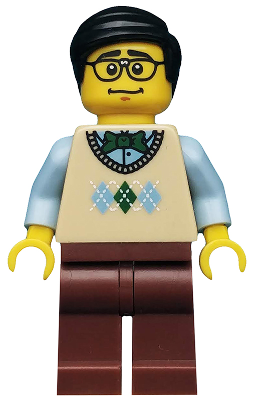 col108 - Computer Programmer, Series 7 (Minifigure Only without Stand and Accessories)
