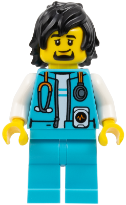 cty1658 - Arctic Explorer - Male, Stethoscope, Medium Azure Legs, Black Hair