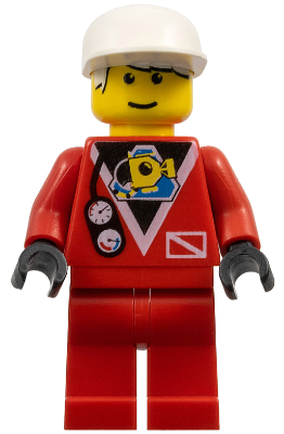 div020 - Divers - Red Diver 2, White Cap