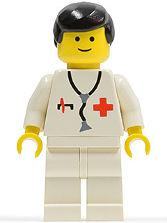 doc002 - Doctor - Stethoscope, White Legs, Black Male Hair