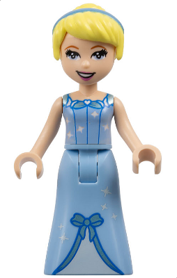 dp095a - Cinderella - Dress with Stars and Bow, Thick Hinge