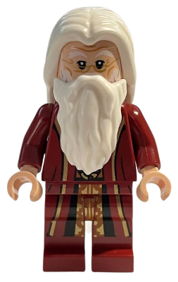 hp354 - Albus Dumbledore - Dark Red Robe, White Hair