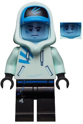 hs031 - Jack Davids - Light Aqua Hoodie with Cap and Hood (Bright Light Blue Head)