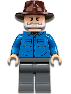 jw081 - Dr. Alan Grant - Blue Shirt, Dark Brown Fedora
