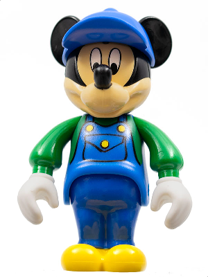 mck001 - Mickey Mouse Figure with Blue Overalls, Green Sleeves, Blue Cap (4141369)
