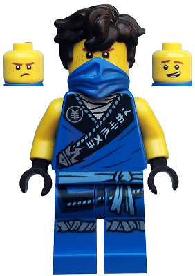 njo0576 - Jay - Legacy, Rebooted, Ninjago Logogram 'MANTER' on Torso
