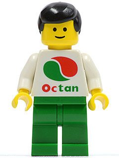 oct004 - Octan - White Logo, Green Legs, Black Male Hair