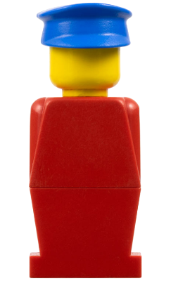 old031 - Legoland - Red Torso, Red Legs, Blue Hat