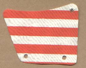 sailbb24 - Cloth Sail 9 x 11, 3 Holes with Red Stripes Pattern