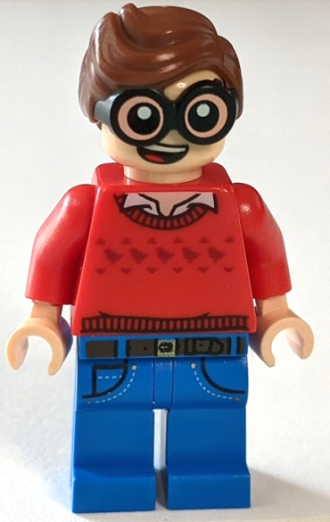 sh0464 - Dick Grayson, Red Sweater with Dark Red Robins