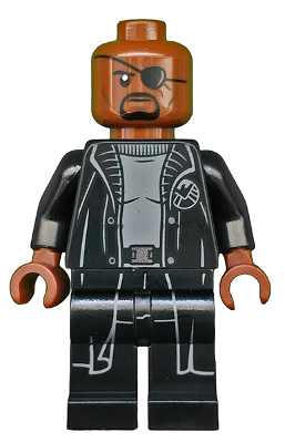 sh0585 - Nick Fury - Gray Sweater and Black Trench Coat (Undetermined Legs)
