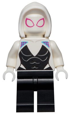 sh0682 - Ghost Spider / Spider-Gwen - White Basic Smooth Hood