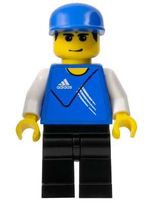 soc128s - Soccer Goalie - Adidas Logo Blue Torso Stickers (#8)