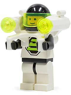 sp051 - Blacktron 2 with Jet Pack and Trans-Neon Green Lights