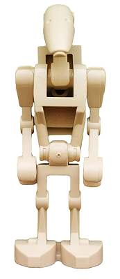 sw0001a - Battle Droid - Tan, Bent Arms, 1 x 2 Plate on Back