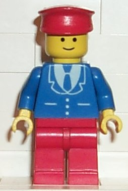 trn098 - Suit with 3 Buttons Blue - Red Legs, Red Hat