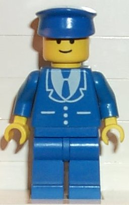 trn100 - Suit with 3 Buttons Blue - Blue Legs, Blue Hat