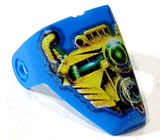 x209px2 - Technic Throwbot Visor with Scuba / Sub Pattern