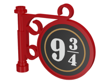 x222pb06 - Fabuland Sign on Pole with 9 3/4 Pattern (Stickers) - Set 4708
