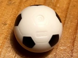 x45pb07 - Ball, Sports Soccer with Black Pentagons Pattern - No Pentagon at Injection Point