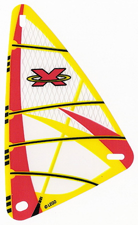 x772px5 - Plastic Triangle 9 x 15 Sail with Red Extreme Team Logo Pattern