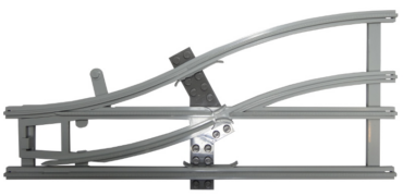 x878cx2 - Train, Track 4.5V Switch Point Left with Dark Gray Ties