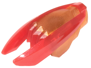 28587pb03 - Minifigure, Weapon Ninjago Time Blade with Molded Trans-Red Claws and Blades Pattern