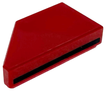 5092pb024 - Tile, Modified 1 x 2 Wedge Right with Black Line Pattern