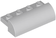 5842 - Slope, Curved 2 x 4 with 4 Recessed Studs