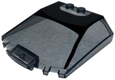 65633pb21 - Windscreen 6 x 6 x 1 1/3 Straight Sides with Black Roof and Window Frame Pattern