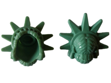 75872 - Minifigure, Hair Female with Spiked Tiara (Lady Liberty) - Hard Plastic