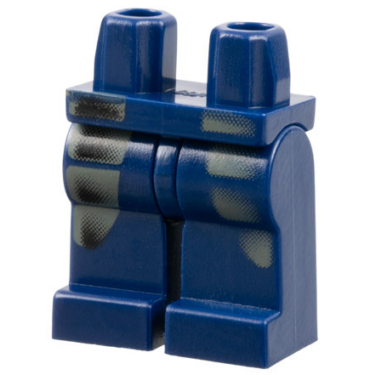 970c00pb0033 - Hips and Legs with Alpha Team Dark Gray Pockets on Both Sides Pattern (Deep Sea Dash)