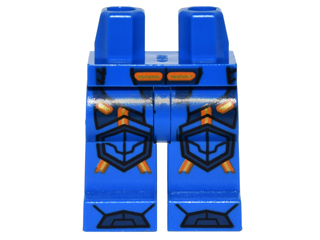 970c00pb0503 - Hips and Legs with Orange and Gold Circuitry, Dark Blue Armor, Hexagonal Knee Pads, and Boots Pattern
