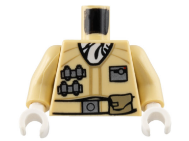 973pb0623c01 - Torso SW Hoth Rebel Jacket with White Scarf and Tan Belt Pattern / Tan Arms / White Hands