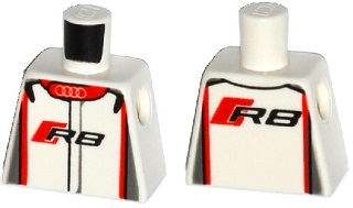 973pb2299 - Torso Racing Suit with Audi Logo and 'R8' on Front and Back Pattern