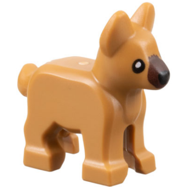 2889pb01 - Dog, Alsatian / German Shepherd, Puppy with Dark Brown Muzzle, Black Eyes and Nose Pattern