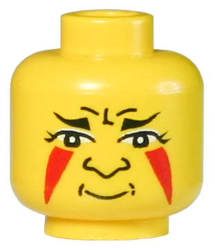 3626px59 - Minifigure, Head Face Paint with Painted Triangles Pattern