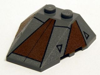 48933pb008 - Wedge 4 x 4 Triple with Stud Notches with Sith Nightspeeder Pattern 1