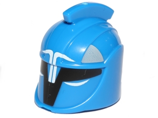 64806pb03 - Minifigure, Headgear Helmet SW Senate Commando Captain with Black Markings and White Angled Lines Pattern