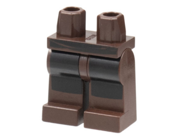 970c00pb0144 - Hips and Legs with SW Jedi Robe with Black Coattails Pattern