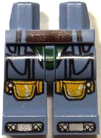 970c00pb0360 - Hips and Legs with SW Boba Fett Armor, Small Dark Red Belt Pattern