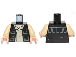 973pb1331c01 - Torso SW Vest Open with Pockets over Tan Layered Shirt with Collar, Light Nougat Neck Pattern / Tan Arms / Light Nougat Hands
